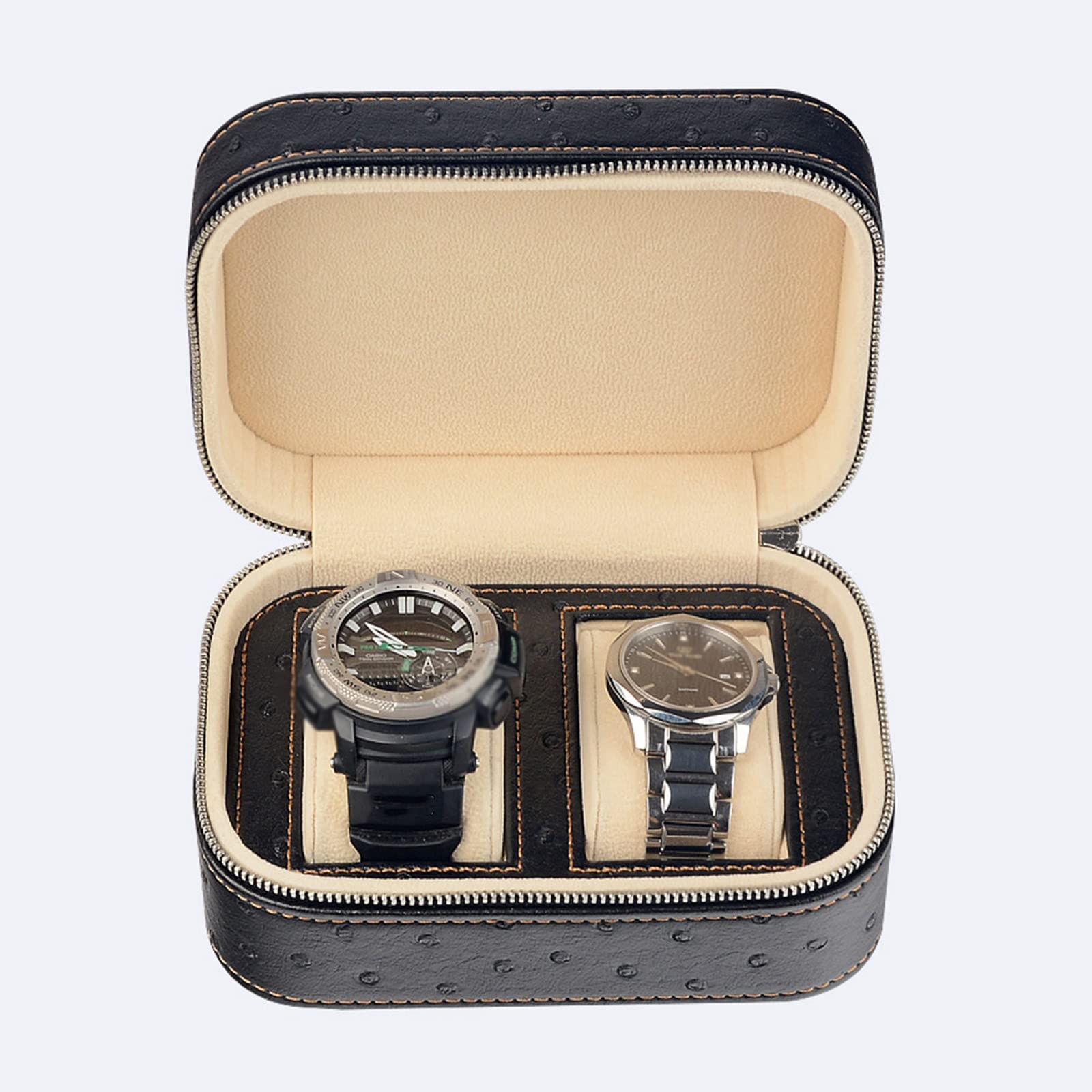 Boîte à montres européenne, 2 emplacements, Brown WATCH BIT, Brown B