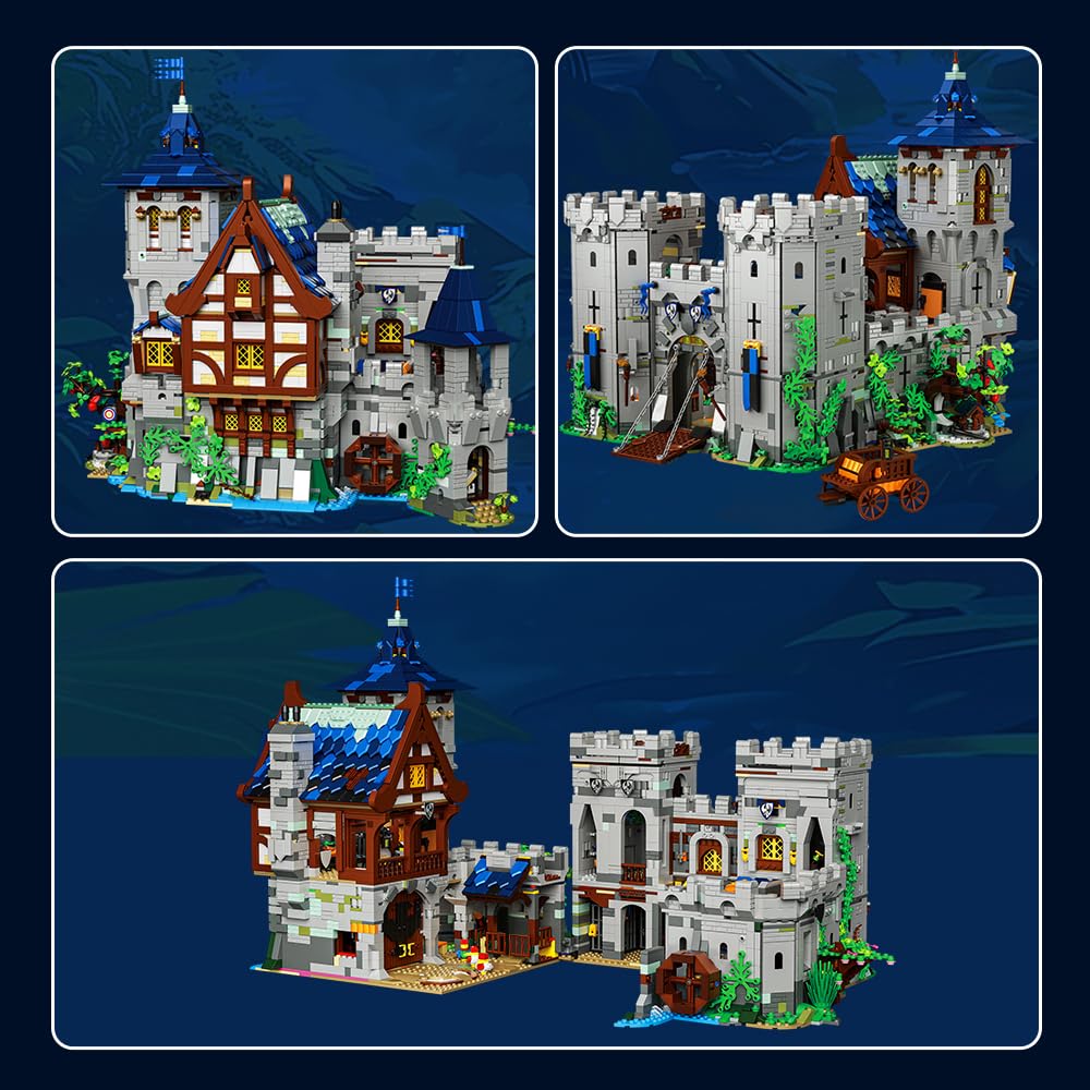 Kit de construcción medieval del castillo forestal, casa de arquitectura modular MOC, bloques de construcción de 6959 piezas, un regalo de juguete adecuado para adultos para exhibir y