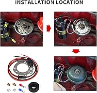 Vista 7 de Kit de conversión de encendido Dexonu Compatible con tractores Ford de 4 cilindros 2N 9N 8N Serie 500-900 V4 Módulo de encendido electrónico de 12v