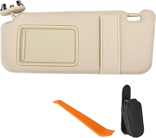GYbenzi Reemplazo de visera solar para el lado izquierdo del conductor, color beige, compatible con Toyota Camry 2007 2008 2009 2010 2011,