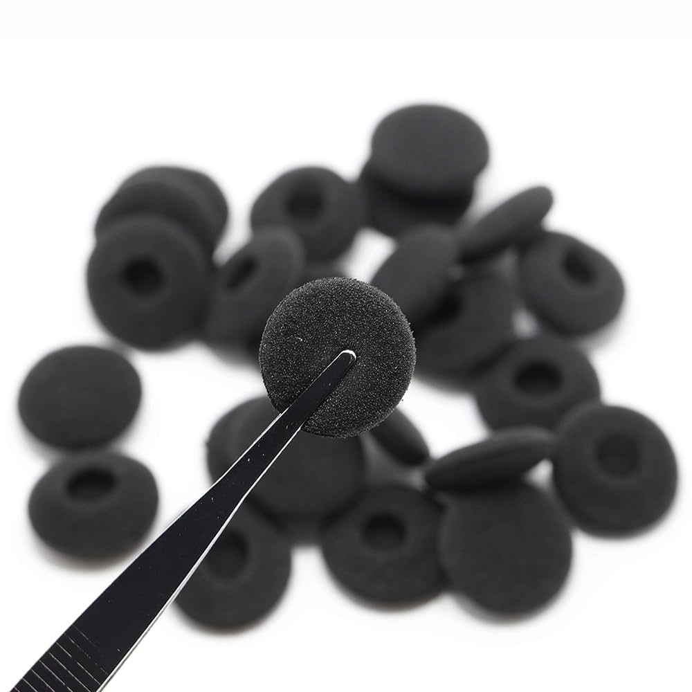 4 Coussinets D'Oreille Noir Mousse 45mm - Remplacement Pour Casque Écouteurs - Confort Doux
