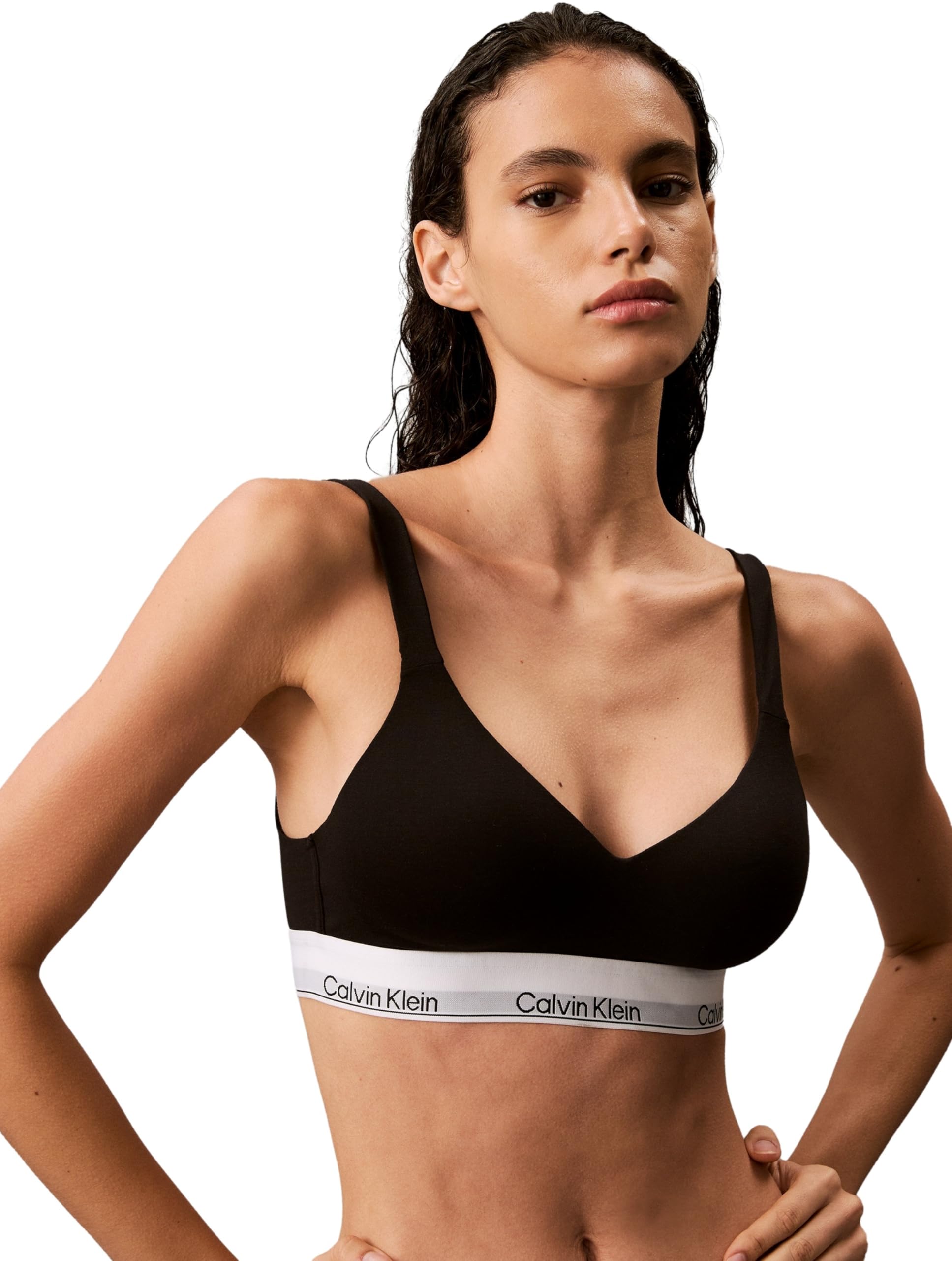 Calvin Klein Damen Lift Bralette ( Rolling Change) 000QF7900E, Black (Black), L