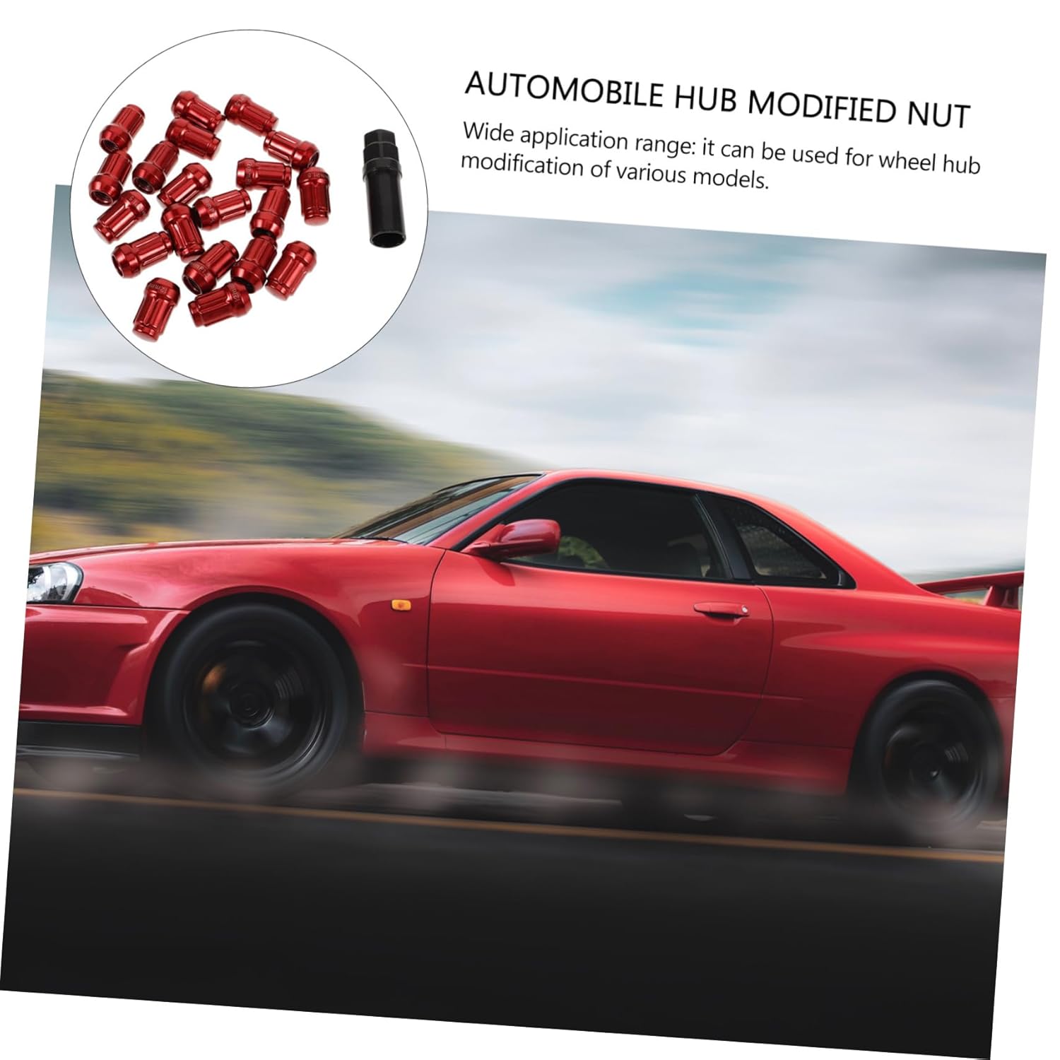20pcs Red Wheel Lug Nuts Durable Tire Accessories for Enhanced Vehicle Hub Protection Stylish Design for Use Essential Auto Parts for Car Tires
