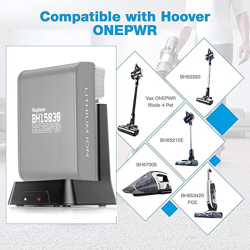 Miniatura 2 de Aokcsha Cargador para Hoover OnePwr batería de iones de litio, compatible con Hoover BH15030 BH25030 BH25040 BH15260PC, salida 23V - 1500mA