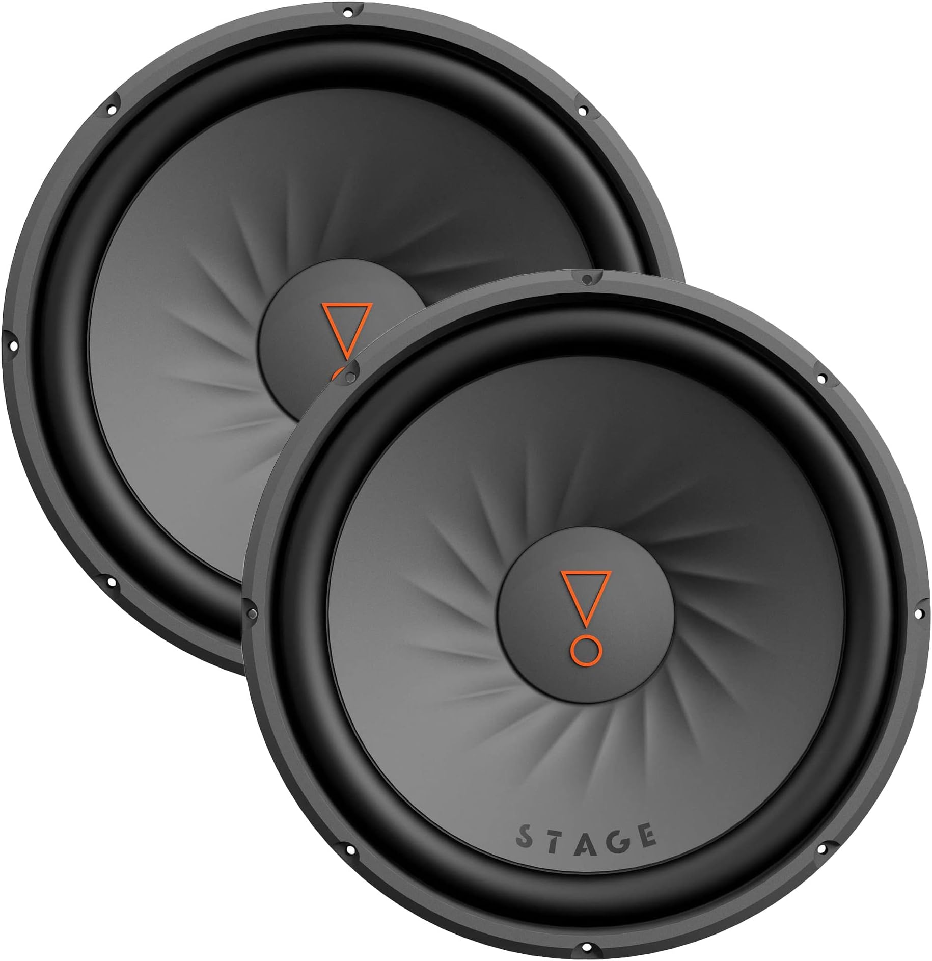Two STAGE122 12" Car Audio Subwoofers