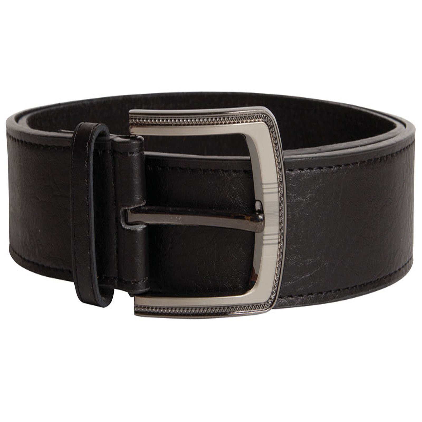 Mens Black Leather Big Kingsize Duke London Belt - Size - 56" Inch Waist - Black