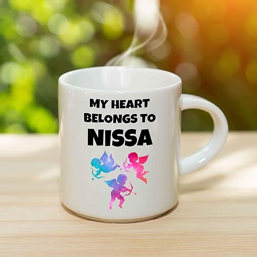 Miniatura 3 de Julia – Taza de café o té, color blanco, cerámica, regalo único, regalo de cumpleaños, idea para amiga, amiga, esposa, hermana, madre, hija, nieto