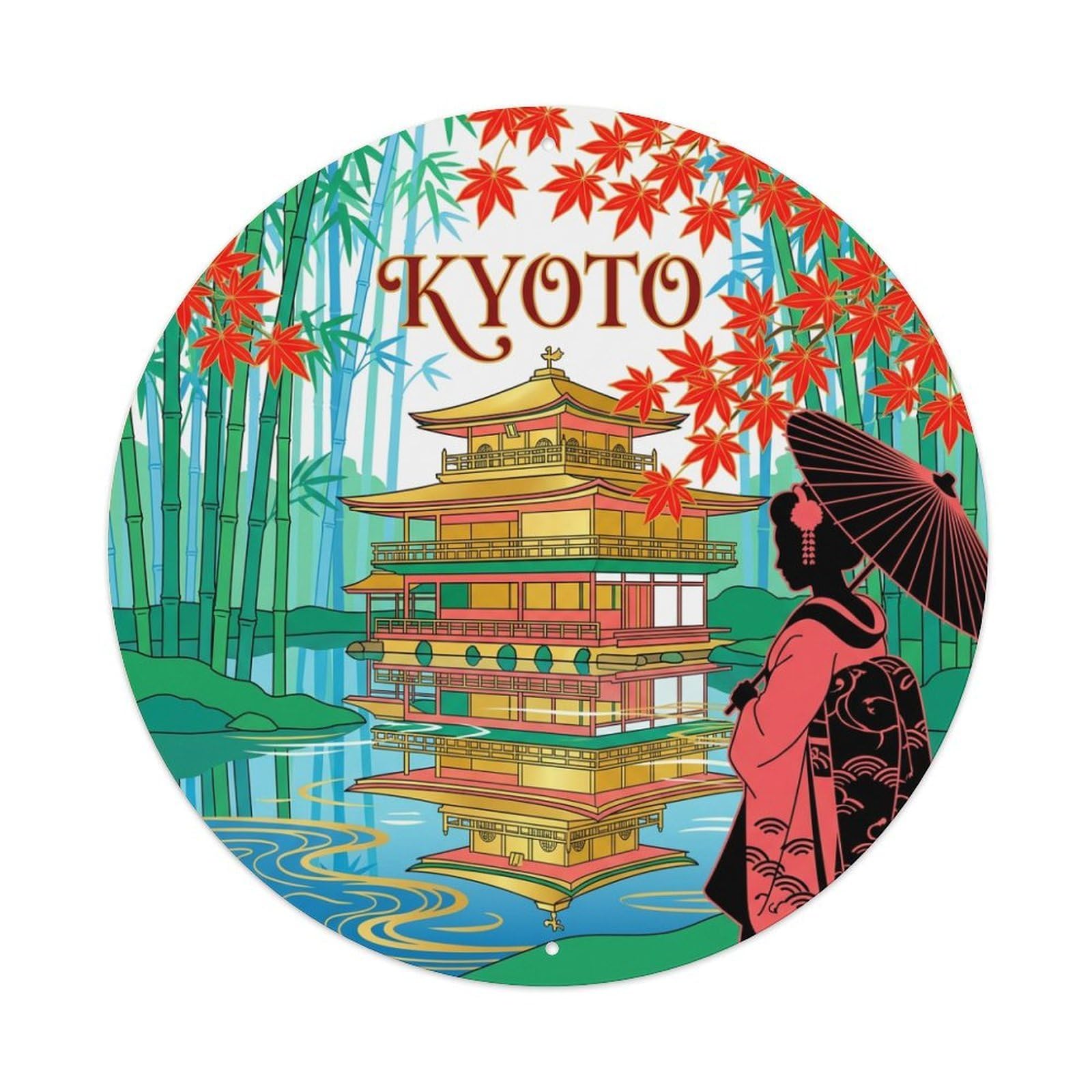 Retro Travel Japan Kyoto Metal Tin Sign