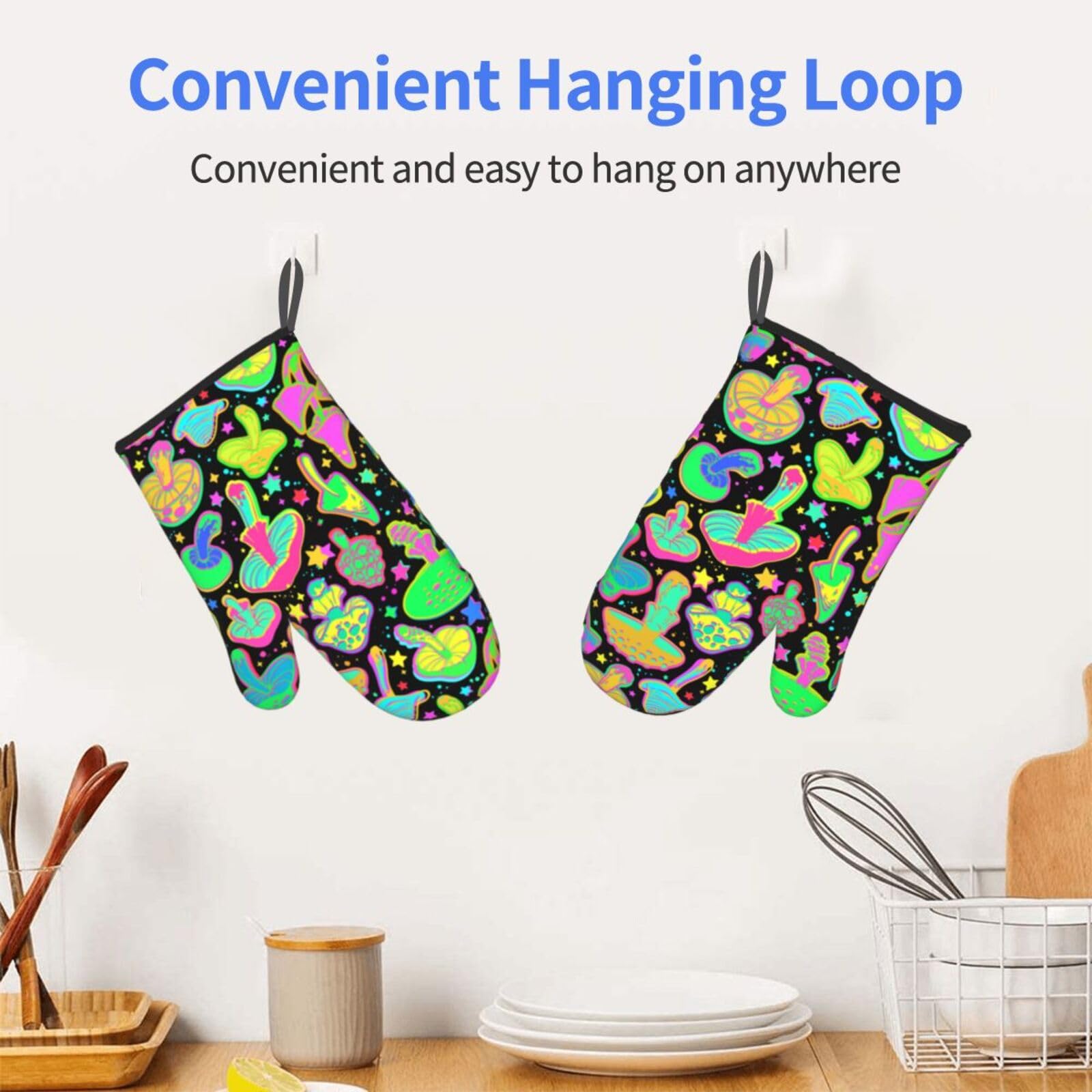 Amazon.co.jp: 明るいサイケキノコ キッチンミトン オーブンミトン 鍋