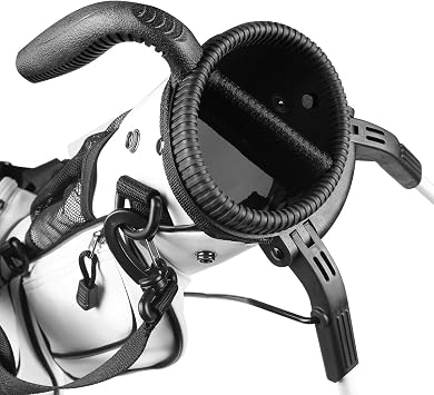 Orlimar Pitch 'N Putt Elite Synthetic Leather Sunday Golf Bag with Stand for Men & Women, Small Lightweight Par 3, Driving Range Golf Bag for a Few Clubs Carry Handle Rain Hood Cover