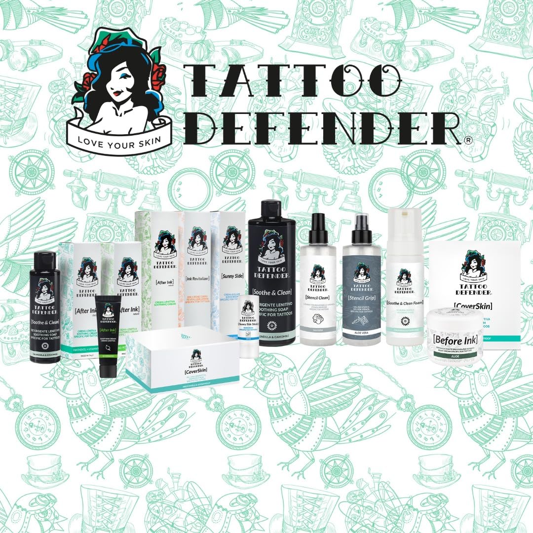 Tattoo Defender After Ink Classic 50 ml Crema Calmante y Hidratante para Tatuajes con Ácido Hialurónico