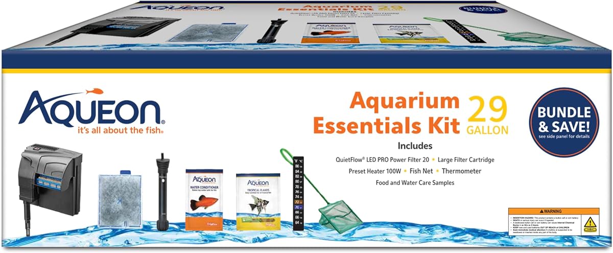 Kit básico de elementos esenciales para acuarios para peceras para tanques de 29 galones