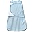 AugTwig Baby Swaddle,Sleep Sack 6-12 Months,Adjustable Wearable Transition Blanket,Miracle Swaddles for Babies Large,100% CottonCyan