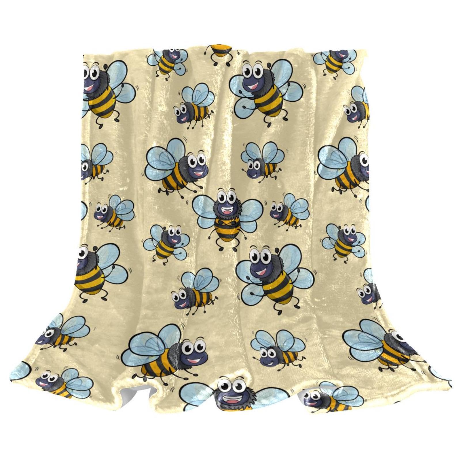Couverture microfibre abeilles pour vos soirées cocooning au salon