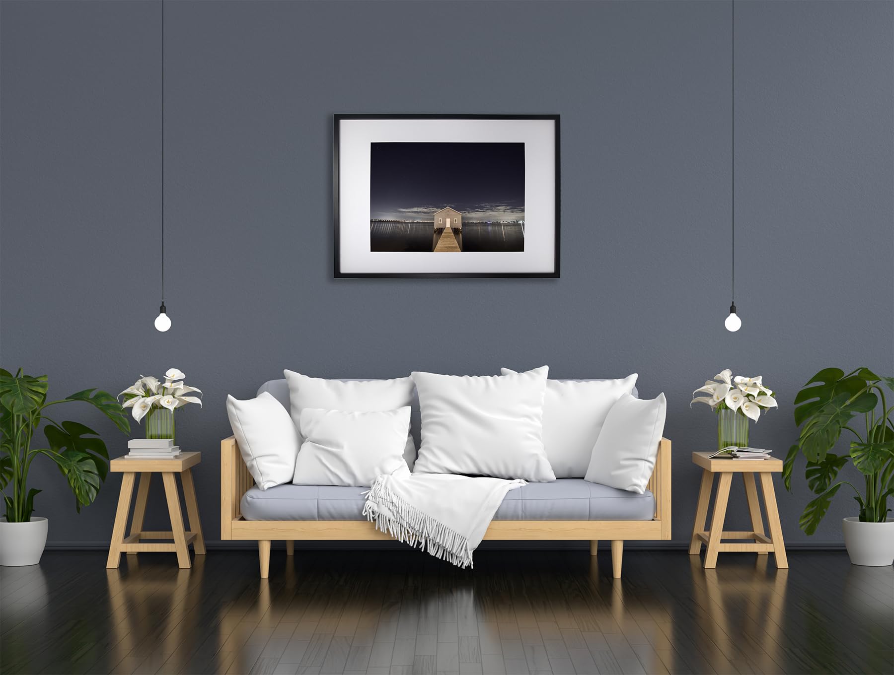 A1 Bilderrahmen, Schwarz, 3 Stück, mit Passepartout für A2 (41 x 58,4 cm), A2 Posterrahmen für Fotos, leichtes MDF, horizontale/vertikale Wandmontage, 3 Stück