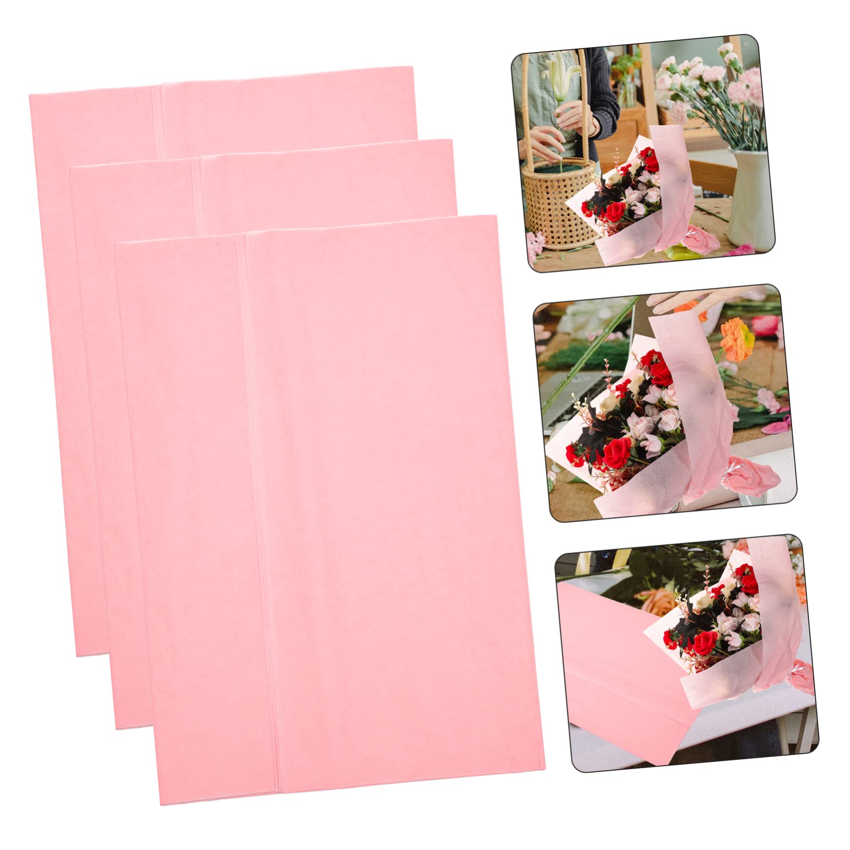Geschenkpapier für Blumen 120 Blatt Rosa Papier für Selbstgemacht