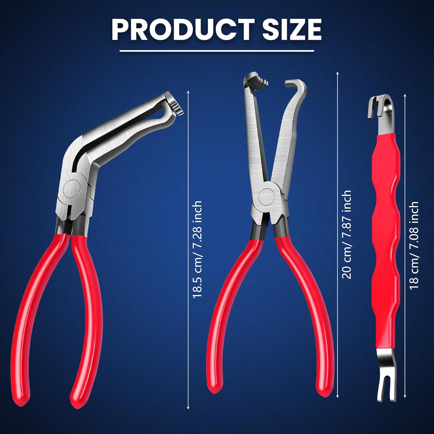 3 PCS Electrical Disconnect Pliers,Electrical Connector Separator for Cars,Push Tab and Connector Repairs Removal Automotive Tools