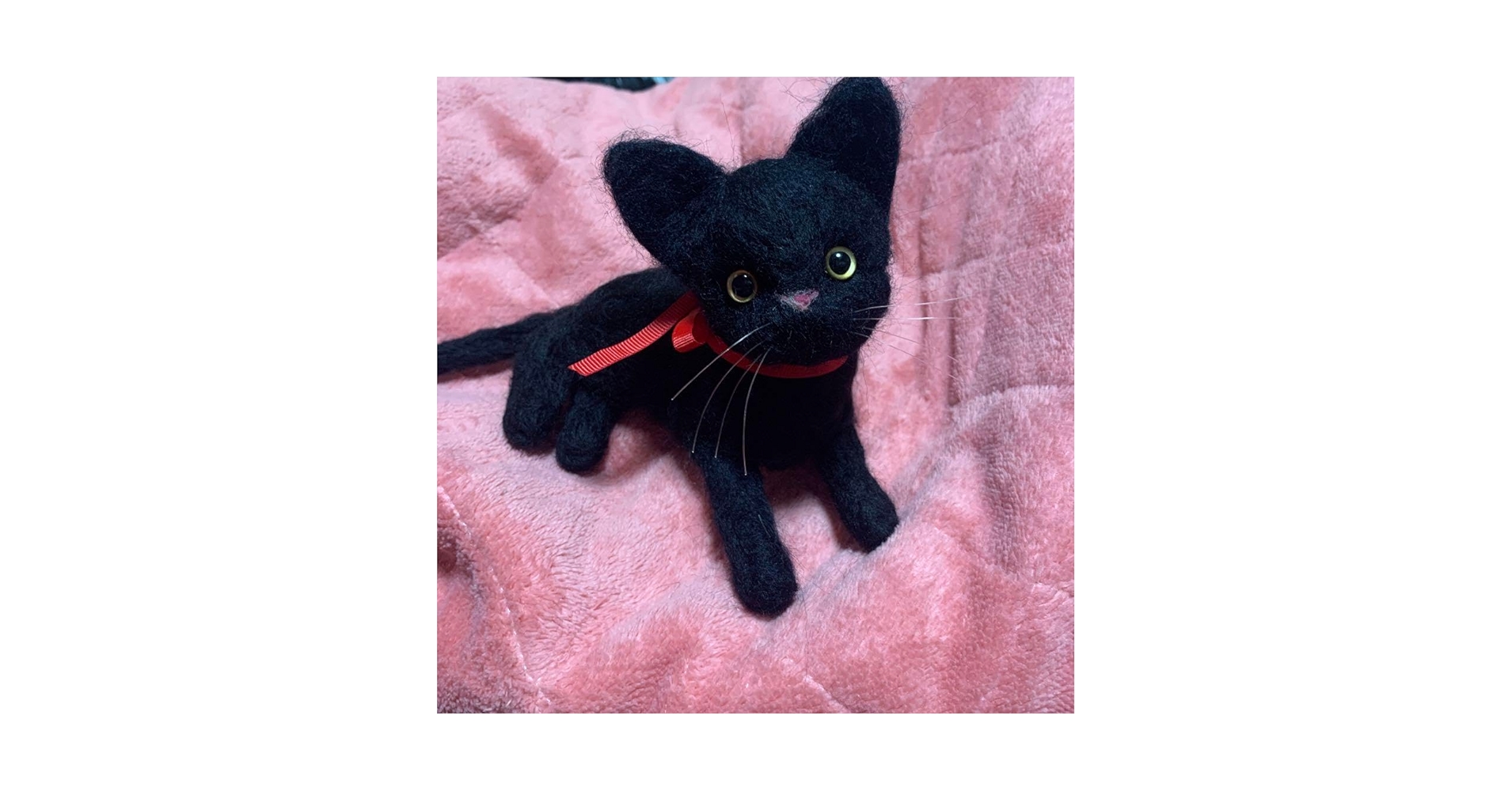 Amazon.co.jp: 羊毛フェルト黒猫ちゃん_0810z肉球_ : 文房具