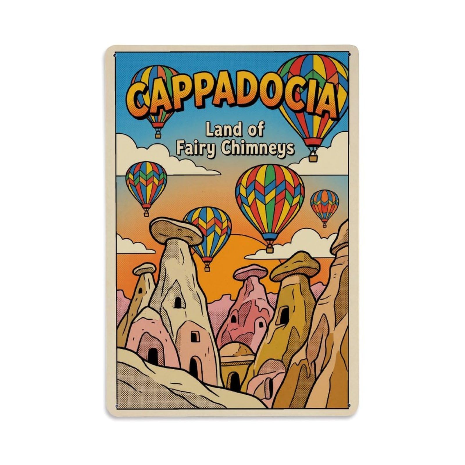 Metal Tin Sign Retro Turkey Cappadocia Travel