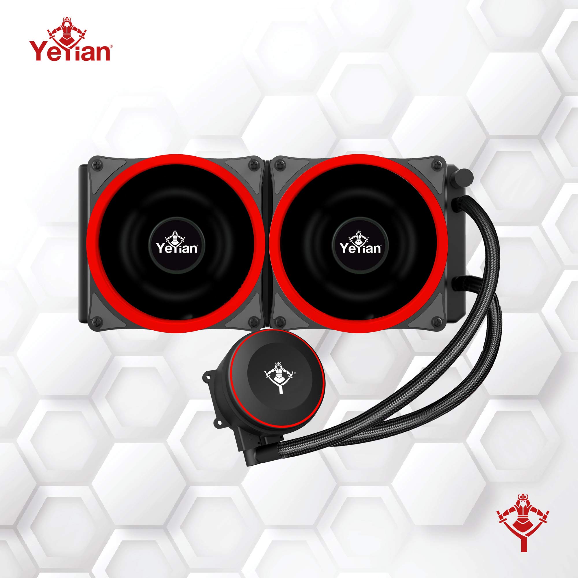 Yeyian Sistema de refrigeracion liquida Gaming Serie 2400, para Ordenador de sobremesa, 240mm, 2 Ventiladores RGB (wc2400)
