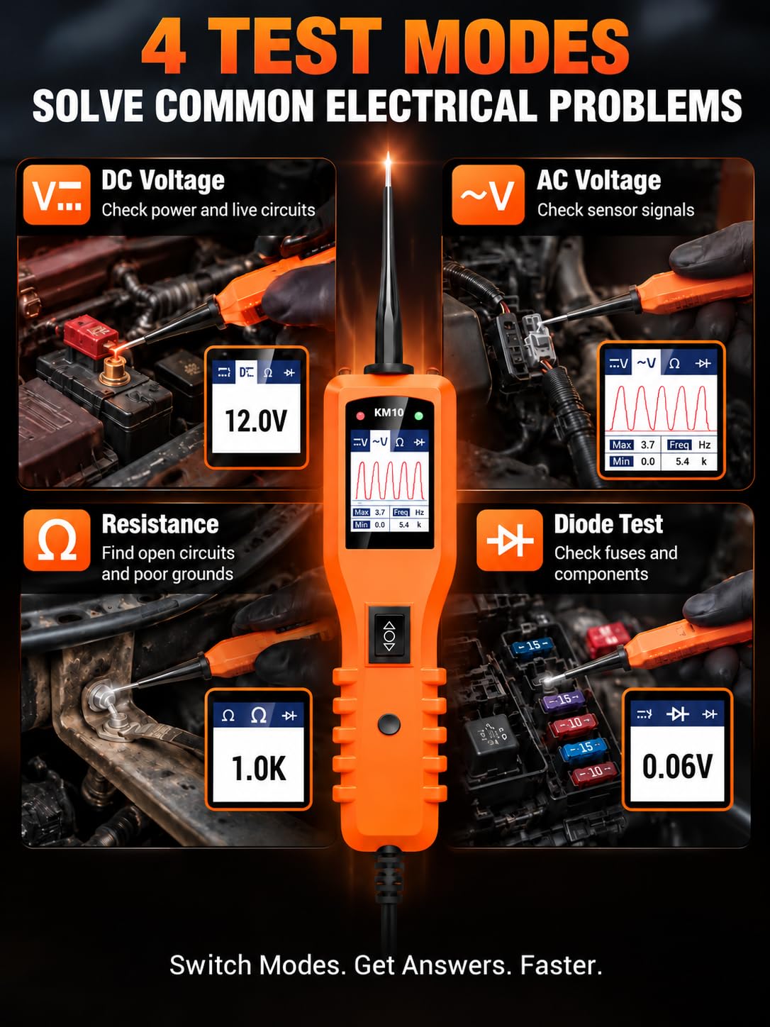 KZYEE KM10 Circuit Probe Tester - Live Waveform -3