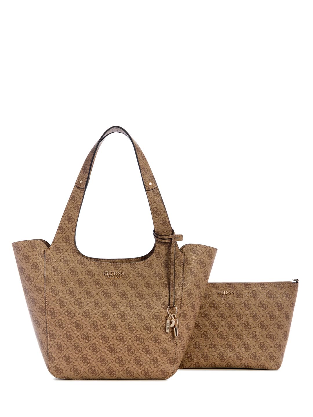 GUESS Calista 2 in 1 Tote Latte Logo