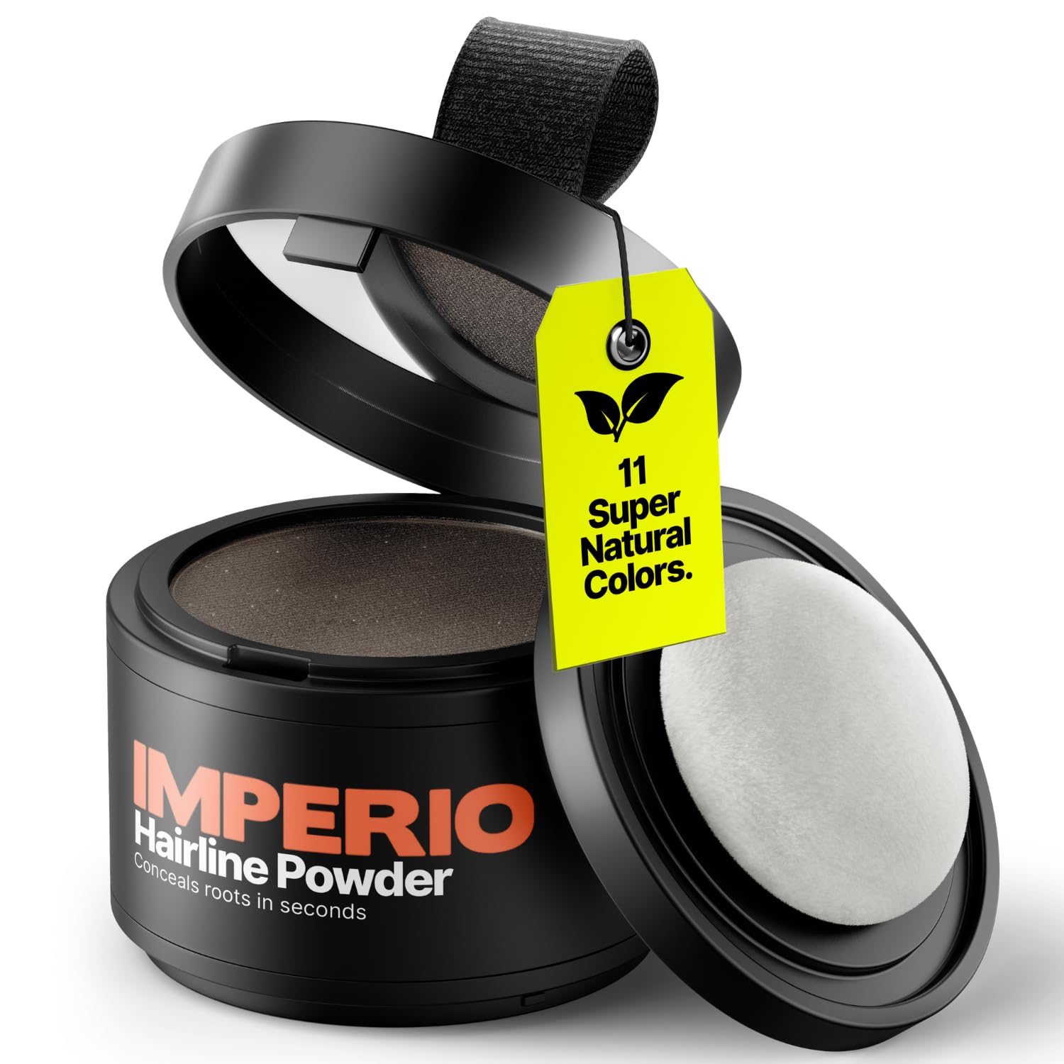 IMPERIO Root Touch Up Hair Powder for Concealing Hair Loss instantly - Hairline Powder for Women & Men - Water resistant Root Cover Up for Thinning Hair in Premium Hairdressing Quality (Dark Brown)