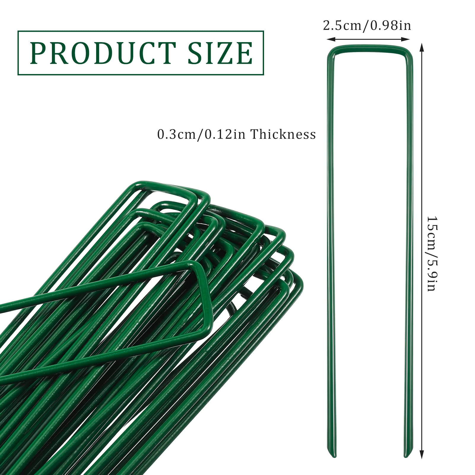 Amazon | FRIUSATE 人工芝ペグ U字型テントペグ グリーングラウンド