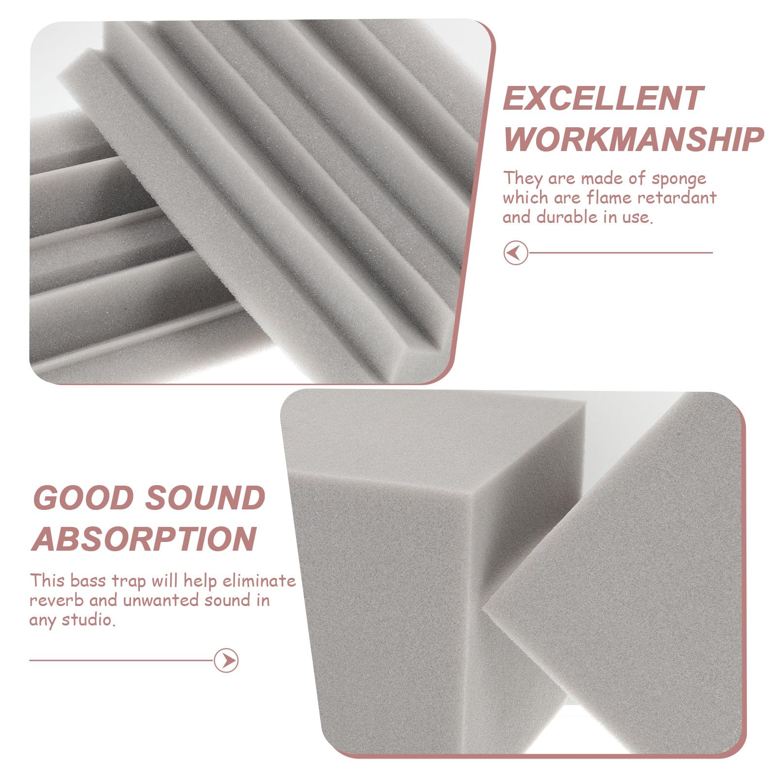 Ipetboom Trappole Acustiche Angolari per Bassi 16 Pezzi in Spugna Fonoassorbente Ignifuga per Home Theater e Sale Cinema Design a Piramide e Cubo