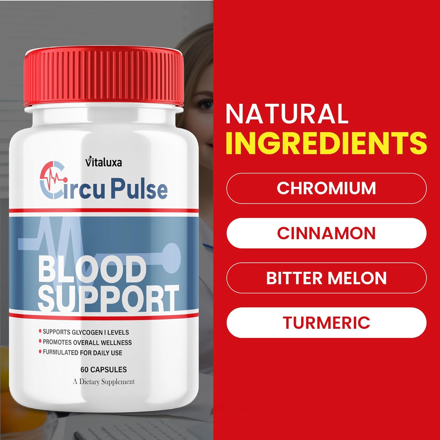 (3 Pack) CircuPulse Blood Support, Circu Pulse Blood Glycogen Supplement Capsules Advanced Balance Formula Maximum Strength, Ciruculation Flow Pills Health Wellness Natural Pressure Blend (180 Ct)