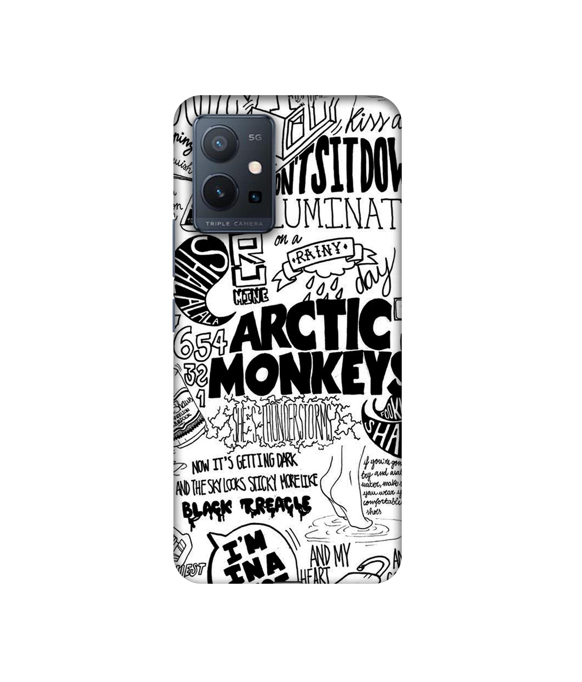 Casotec Basic Case for T1 Vivo Y75 5G (Plastic_Multicolor)