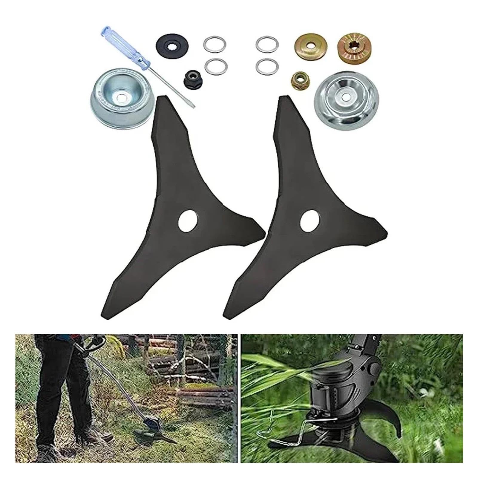 Teeth Carbon Steel Brush Cutter Blades,Compatible For Husqvarna,Compatible For Stihl,Grass Eater Trimmer Blade 10" X3 Lawn Mower Blade