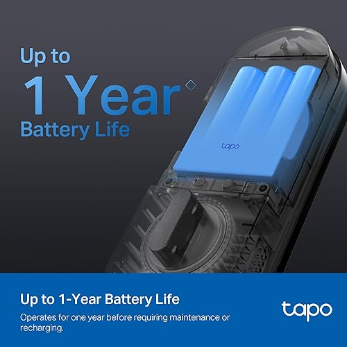 Miniatura 5 de Tapo Cerradura de puerta inteligente Wi-Fi, reconocimiento de huellas dactilares, botones táctiles sin llave y monitoreo en la aplicación, bloqueo