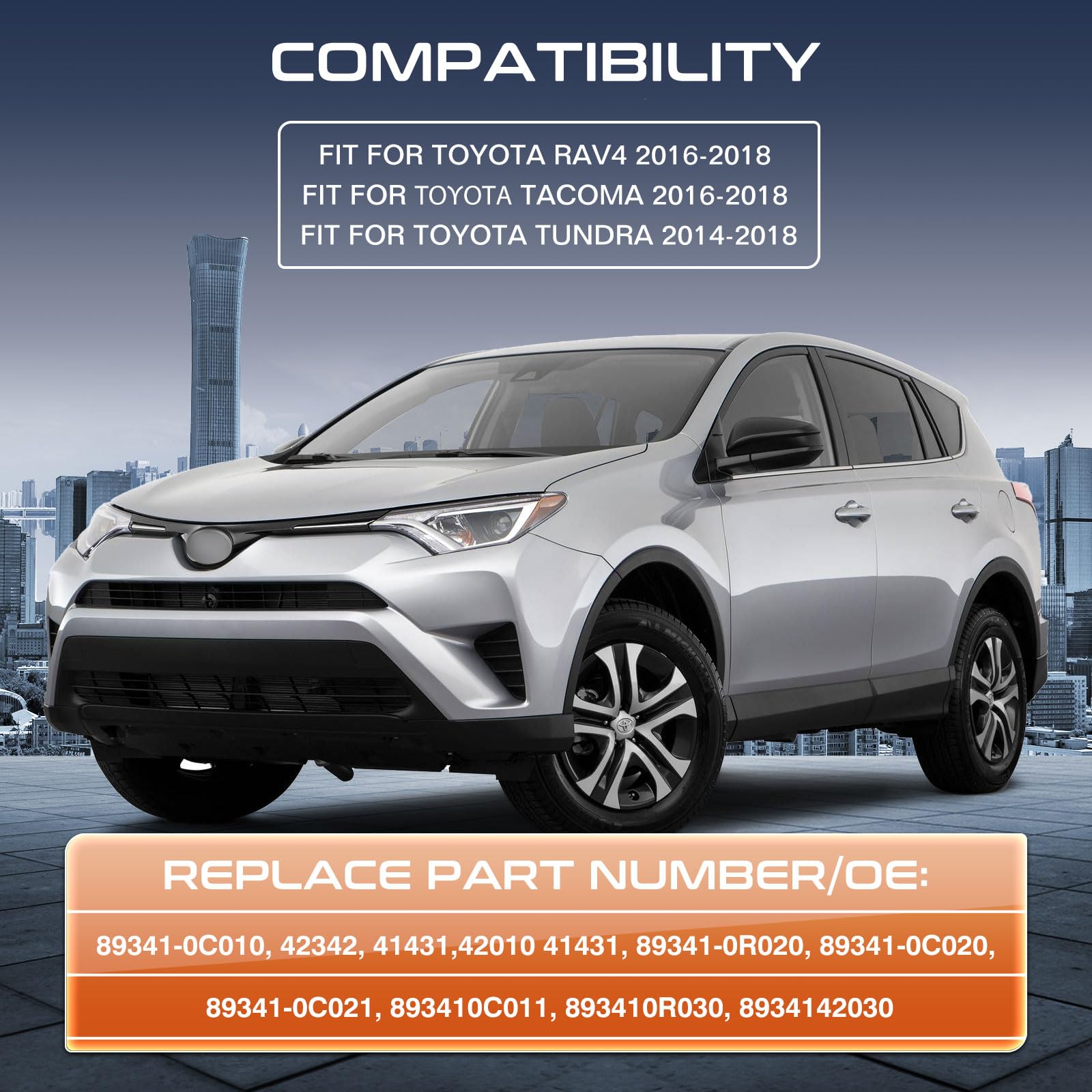 ISINSWIFT 89341-0C010 Parking Sensor Reverse Backup Parking Assit Sensor Compatible with Totota RAV4 Tacoma Tundra 89341-0C021, 893410C011, 893410R030, 8934142030, 1 Pack