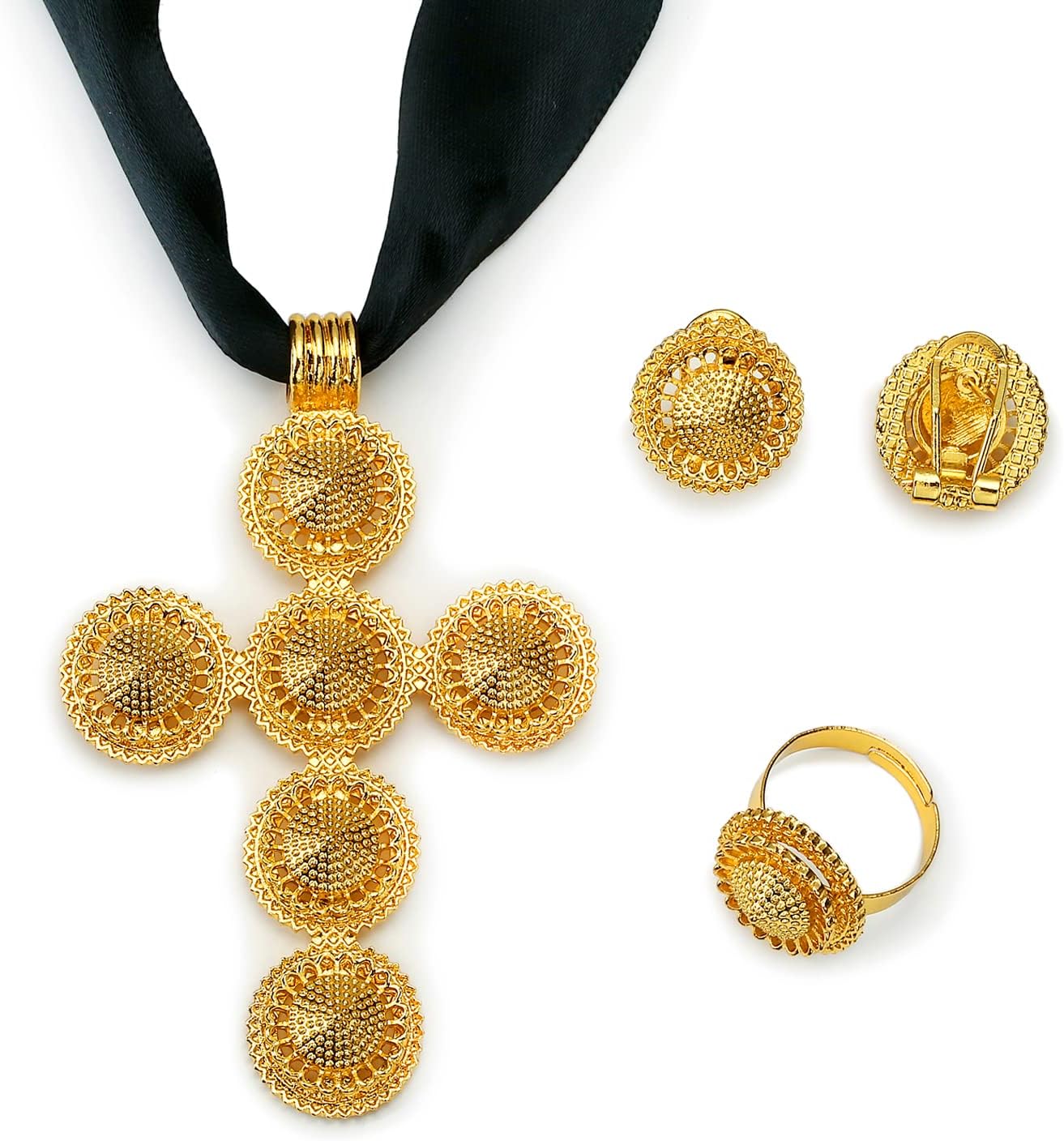 SajayeaSajayea Ethiopian Traditional Cross Gold/Silver Plated Ethiopian Jewelry