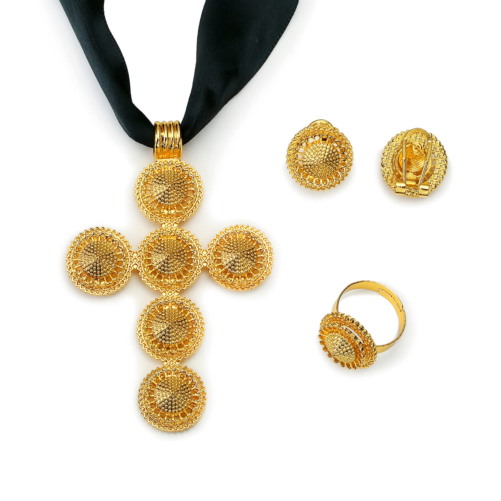 SajayeaSajayea Ethiopian Traditional Cross Gold/Silver Plated Ethiopian Jewelry