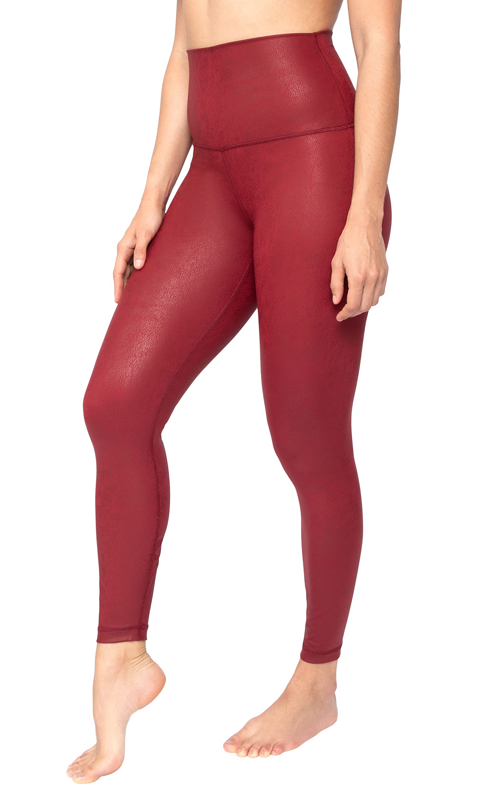 Amazon.com: 90 Degree By Reflex Womens Faux Leather Leggings Matte