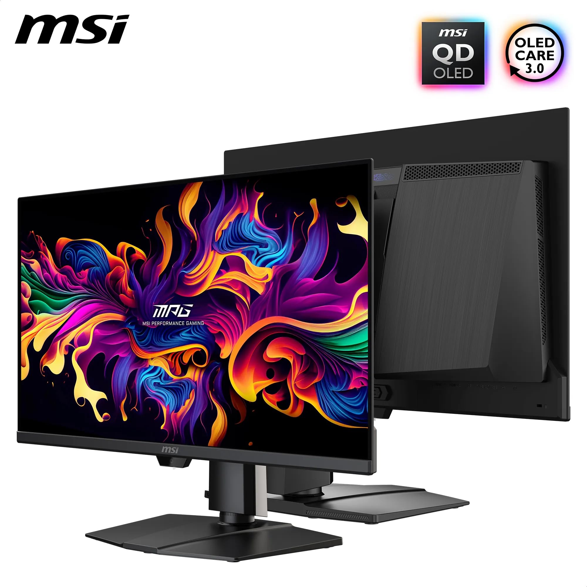 MSI MPG 271QR QD-OLED X50 Écran Gaming 26.5” WQHD | Dalle QD-OLED 2560x1440, 500Hz, 0,03ms, compatible VESA, HDMI, DisplayPort, USB-C, compatible G-SYNC et FreeSync