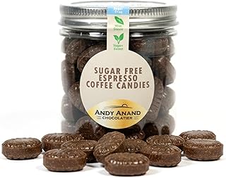 Sugar-free Espresso Coffee Candy. Sweetened with Natural Stevia, Made in Europe 7 Oz