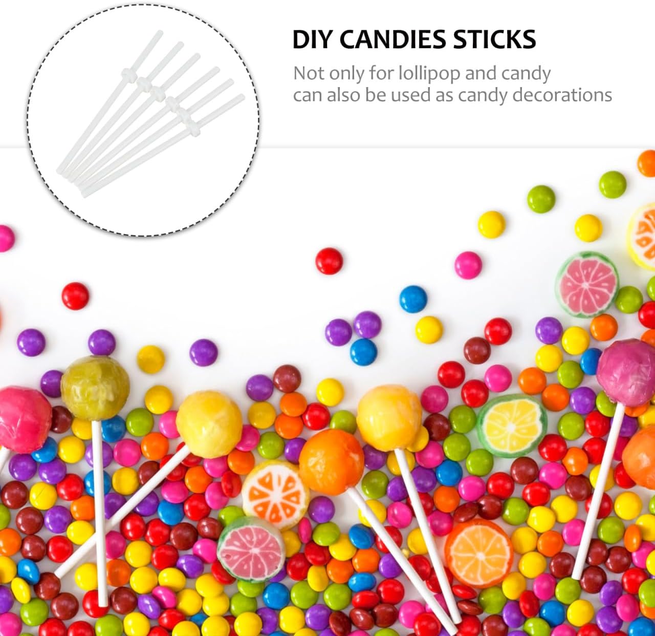 Luxshiny 216pcs Candy Bar Chocolate Sticks Coloured Lolly Sticks Cake Pops DIY Candy Material Manual Candy Sticks DIY Candies Sticks Lollipop Bars Cakesicle Sticks DIY Bars White