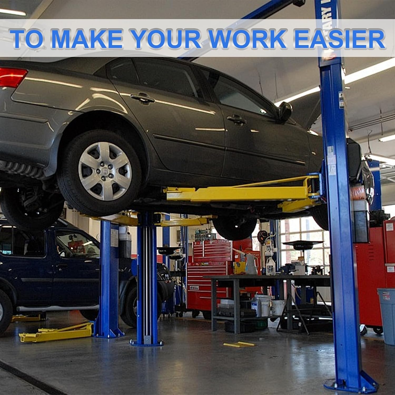 58 Pcs Lift Install Kit Car Lift Installation 18 3/4" x 5.5"Wedge Anchor Bolts and 4 Colors 40 1/4" 1/8" 1/16" 3/16" Leveling Shims