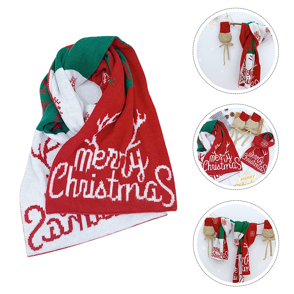 PartyKindom Bufanda De Navidad Tricotada Diseño De Cuerno Para Invierno Accesorio Familiar Cálido y Festivo Adultos