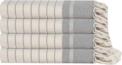 Olive&Linen Mila Turkish - Toalla de manococina, color gris