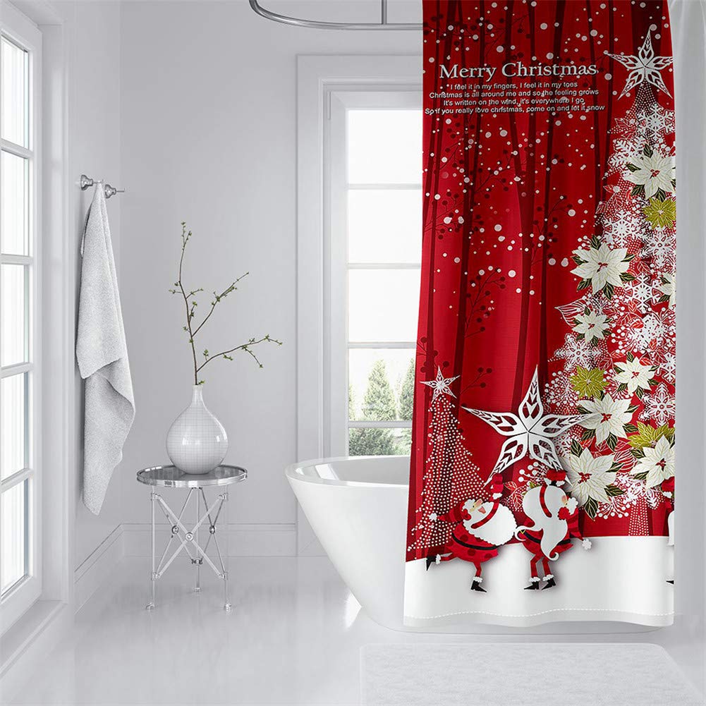 Chickw1 Noël Rideau De Douche Anti Moisissure Rideaux De