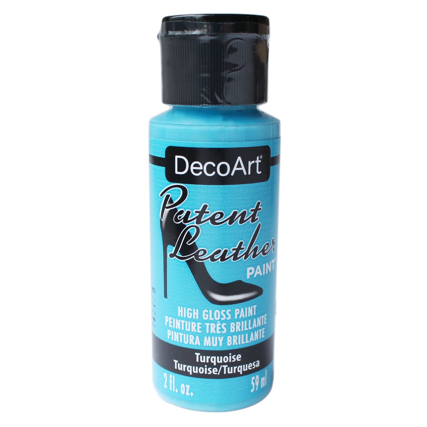 Decoart Turquoise Americana Patent Leather Jar Of Paint, Acrylic, 3.5 X 3.5 X 10 Cm