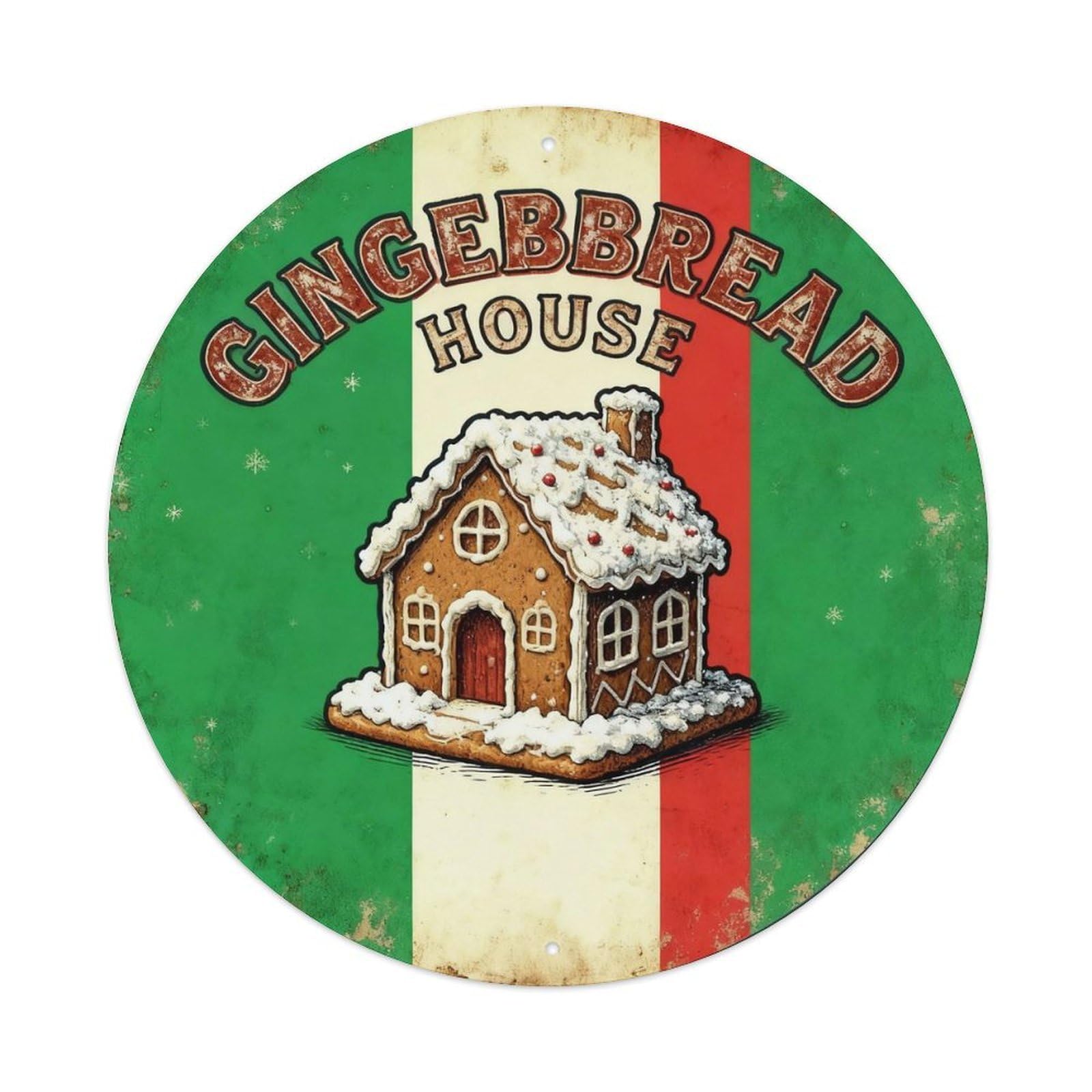 Gingerbread House Vintage Tin Sign Metal Tin Sign Plaque