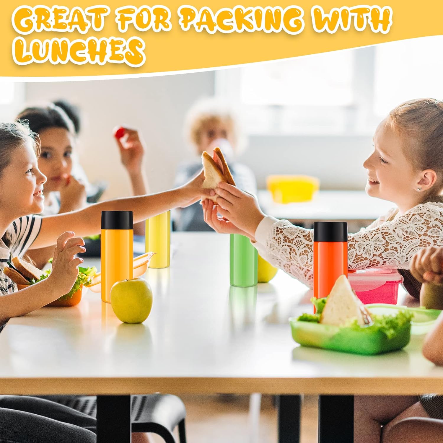 Yinder 50 Pcs Plastic Juice Bottles with Black Lids Sensory Bottles Round Clear Drink Containers Plastic Smoothie Tumble Empty Water Tumble 10 OZ for Storing Juice, Milk, Homemade Beverage (10 oz)