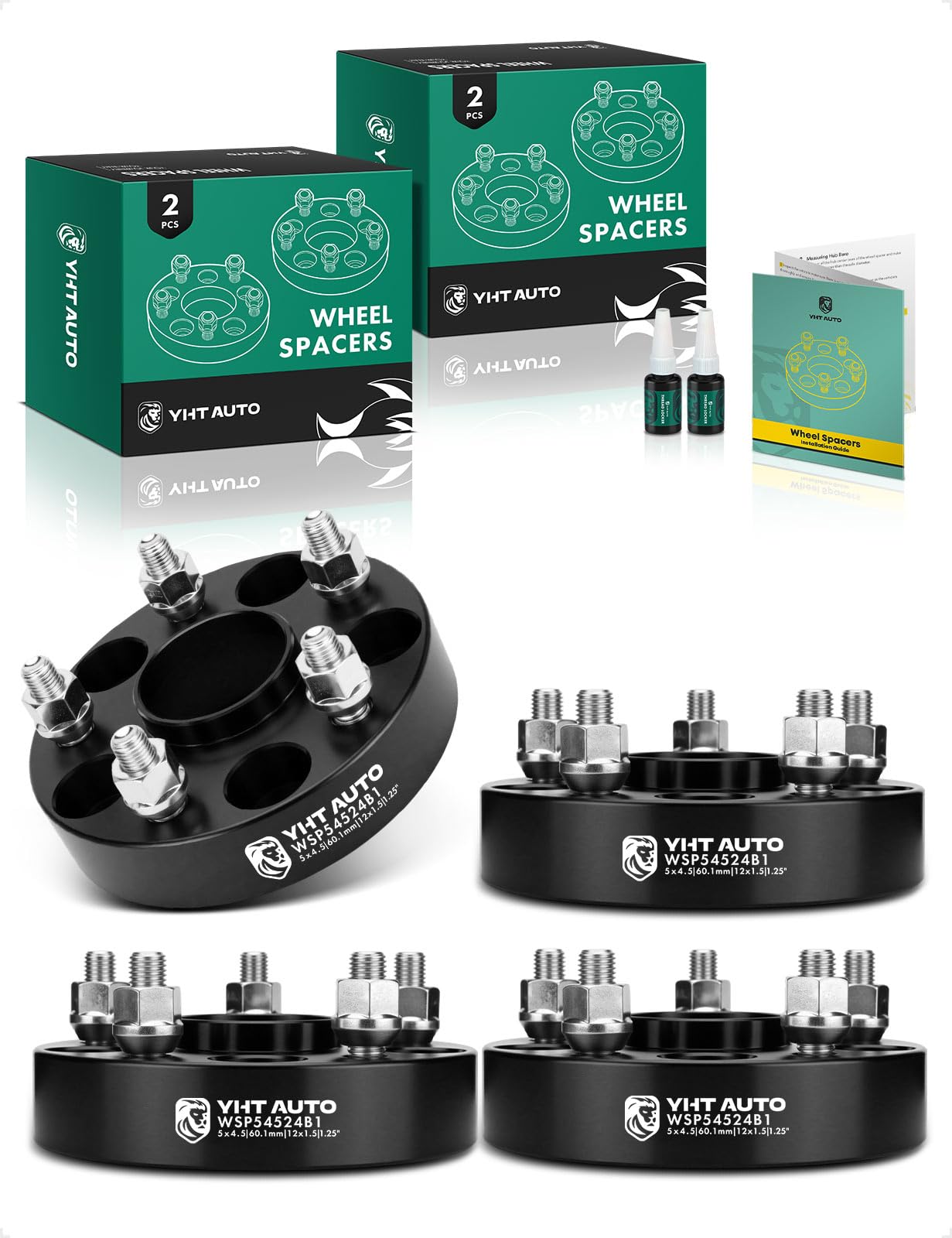 Amazon.com: YHTAUTO 5x4.5 Hub Centric Wheel Spacers 1.25 Inch Fits