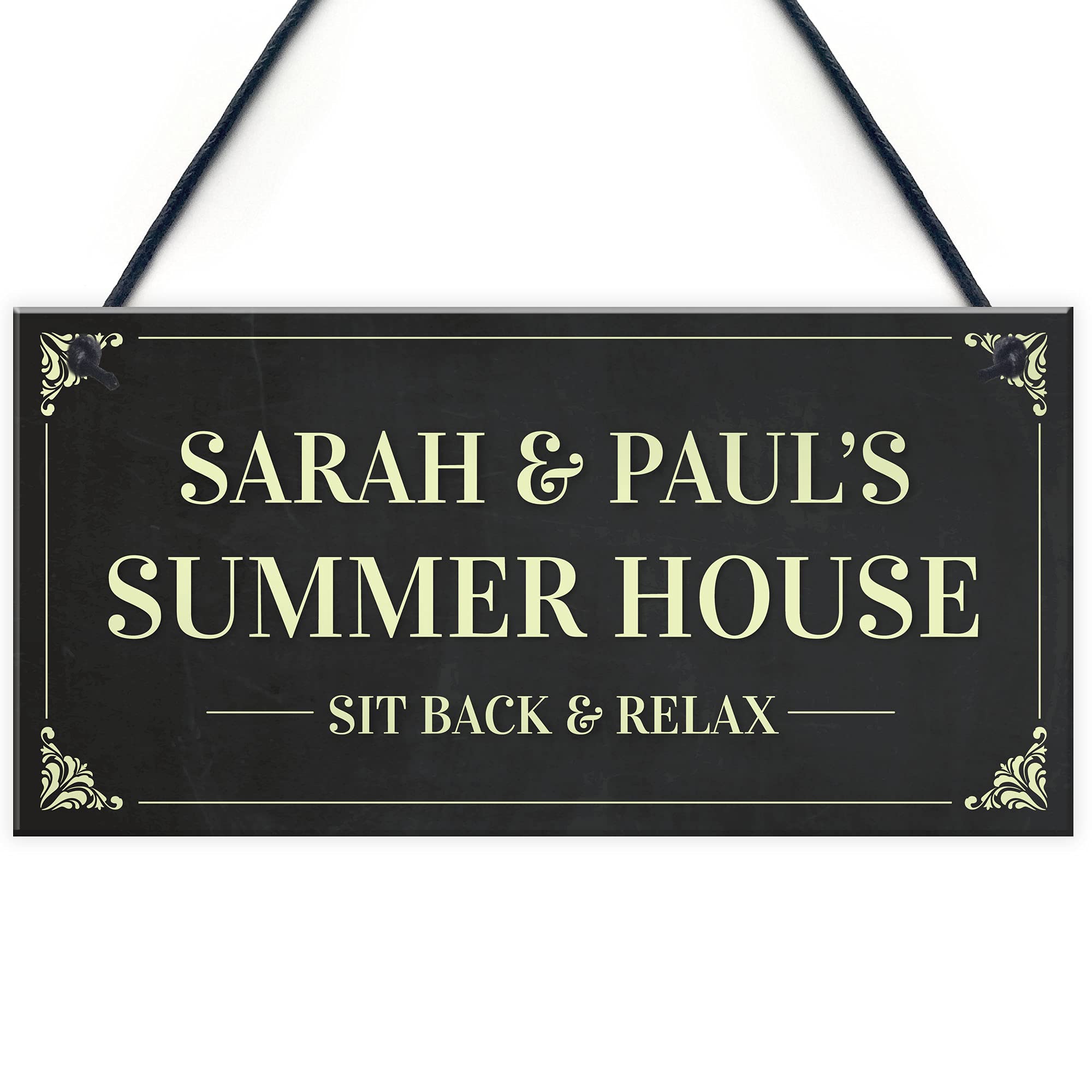 Novelty Summerhouse Sign Personalised Hanging Garden Plaque New Home Gift