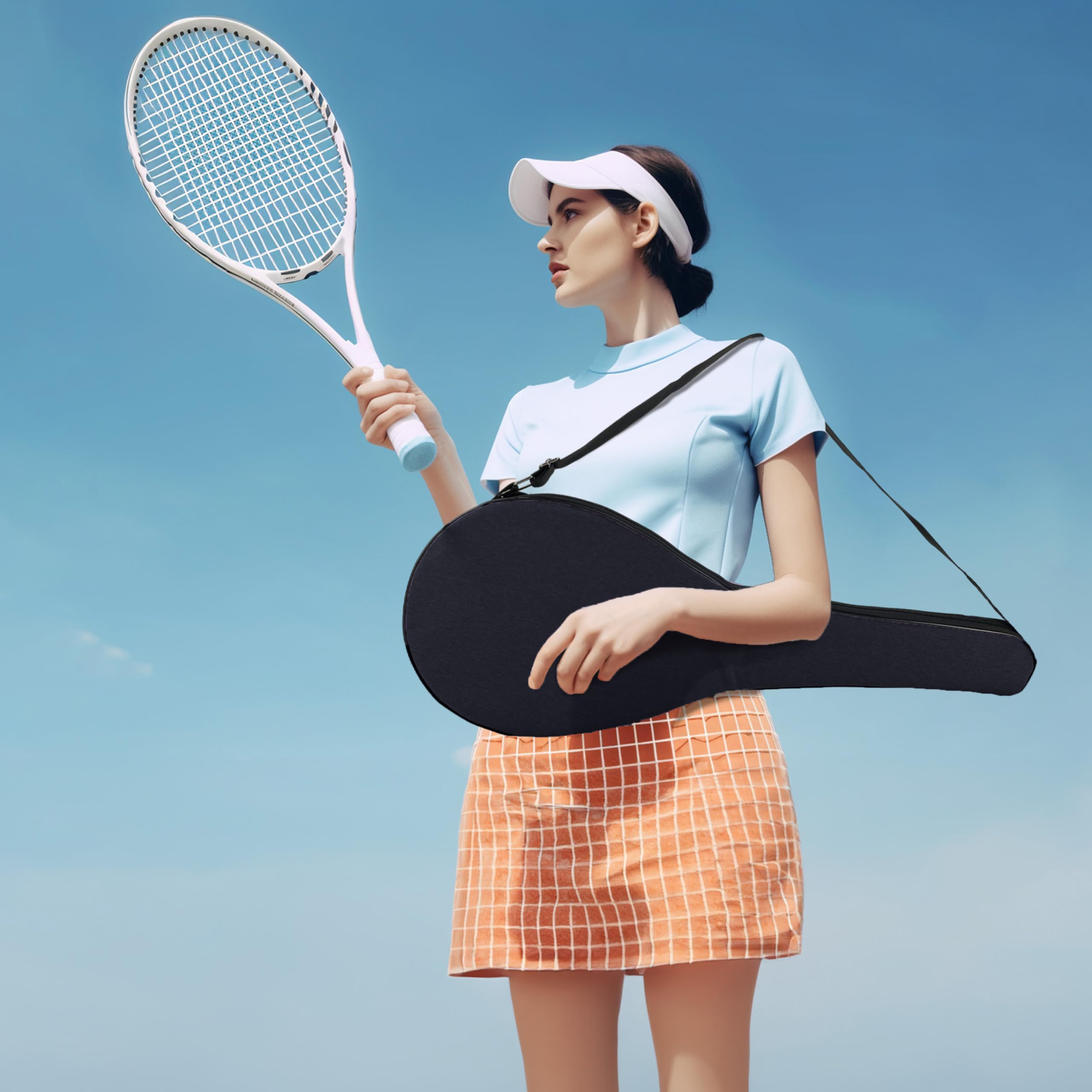 Alephnull Porta Racchetta Tennis Borsa Tennis Borsa Padel 70/80 cm per una Racchetta / 2 Racchette da Badminton Porta Racchetta Padel per Donne e Uomini